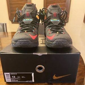 Men’s Authentic Used Nike Lebron 12 Black Size 13